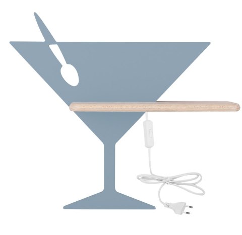 Kinkiet niebieski LED półeczka lampka przewód Piccolo 21-03522