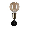 LAMPA ŚCIENNA KINKIET CANDELLUX GOLDIE 21-56160-Z E27 CZARNY+PATYNA