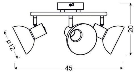 LAMPA SUFITOWA CANDELLUX DISO 98-63434 SPIRALA E27 CZARNY+ZLOTO