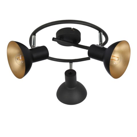 LAMPA SUFITOWA CANDELLUX DISO 98-63434 SPIRALA E27 CZARNY+ZLOTO