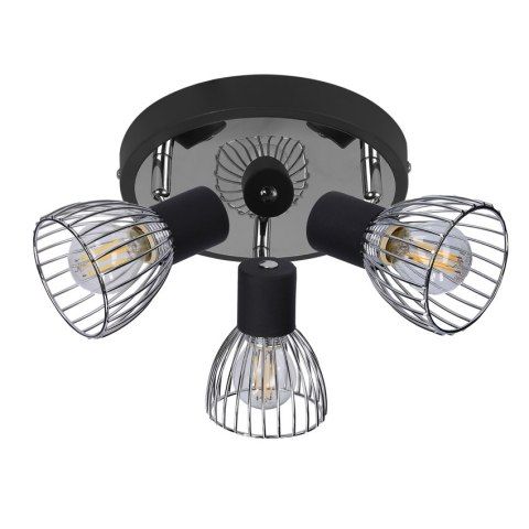 LAMPA SUFITOWA CANDELLUX MODO 98-61546 PLAFON E14 CZARNY+CHROM