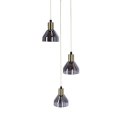 Lampa wisząca czarna/złota szklany klosz E14 3x40W Gregory Candellux 33-78995