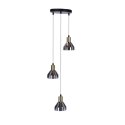 Lampa wisząca czarna/złota szklany klosz E14 3x40W Gregory Candellux 33-78995