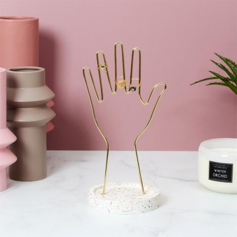 Stojak na biżuterię Arty złoty/ terrazzo