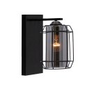 JONERA LAMPA KINKIET CZARNY P25 1X40 E27 KLOSZ DYMIONY