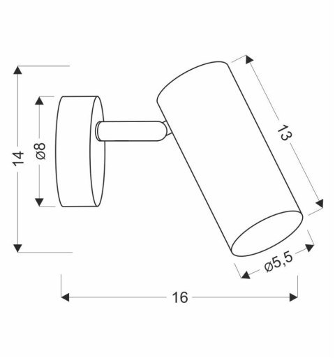 Kinkiet mosiądz ruchomy metalowy spot Colly 91-01702