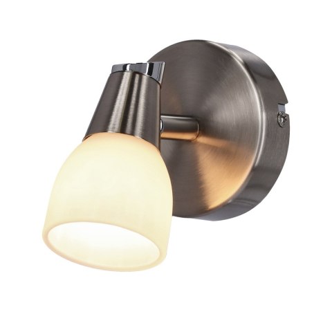 LAMPA ŚCIENNA KINKIET CANDELLUX SELIA 91-69979 G9 NIKIEL MAT/CHROM BIAŁY