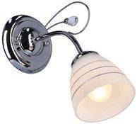 LAMPA ŚCIENNA KINKIET CANDELLUX SIMPLI 21-64288 E27 CHROM Z KRYSZTAŁKIEM + KLOSZ Z PASKIEM