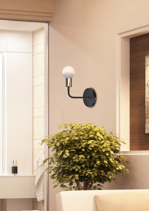 LAMPA ŚCIENNA KINKIET CANDELLUX SPILL 21-56528 E27 CZARNY