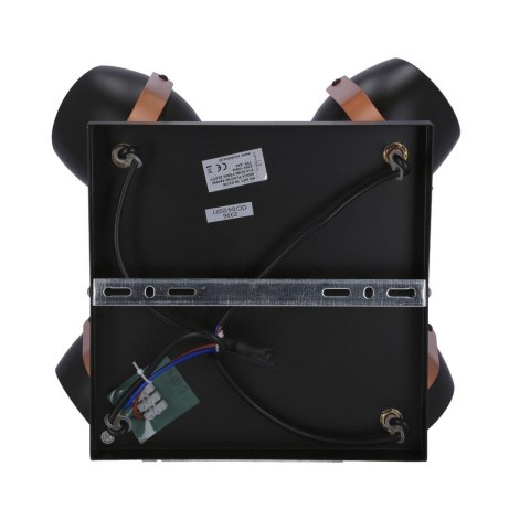 Lampa czarno-miedziana regulowana plafon E14 4x40W Anica 98-83128
