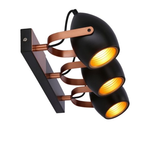 Lampa czarno-miedziana regulowana spot E14 3x40W Anica 93-82589