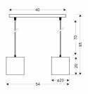 Lampa wisząca biała listwa 2xE27 Atlanta 32-00644