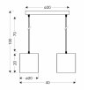 Lampa wisząca biała talerz 2xE27 Atlanta 32-00675