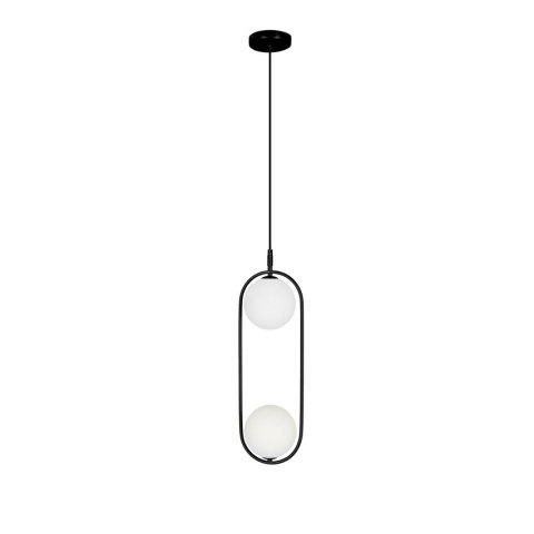 Lampa wisząca podwójna kulka sufitowa mosiądz 2xG9 Cordel 32-73464