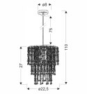 Lampa wisząca chromowy abażur 60W E27 Roni 31-78469