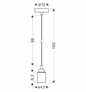 Zawiesie metalowe chrom/czarne lampa wisząca E27 31-05472