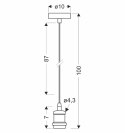 Zawiesie metalowe patynowe/czarne lampa E27 31-99962