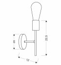 Kinkiet czarno-złoty lampa ścienna Crespilo 21-01252