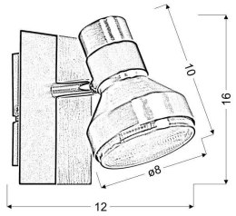 LAMPA ŚCIENNA KINKIET CANDELLUX SORTHA 91-07479 KINKIET ENERGOOSZCZĘDNA