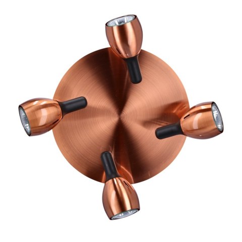 LAMPA SUFITOWA CANDELLUX CROSS 98-34878 PLAFON GU10 MIEDZIANY