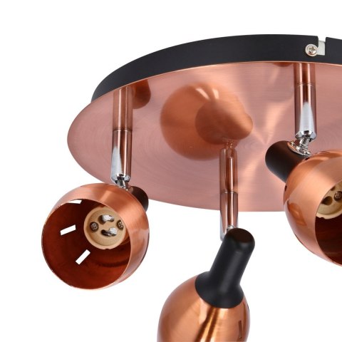 LAMPA SUFITOWA CANDELLUX CROSS 98-34878 PLAFON GU10 MIEDZIANY