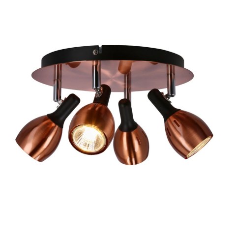 LAMPA SUFITOWA CANDELLUX CROSS 98-34878 PLAFON GU10 MIEDZIANY