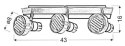 Lampa ścienna listwa 3X9W GX53 SORTHA 93-08292