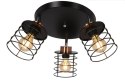 Lampa sufitowa czarna/złota talerz 3xE27 Glob 98-00392