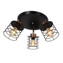 Lampa sufitowa czarna/złota talerz 3xE27 Glob 98-00392