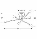 Lampa sufitowa czarno-złota 6xE27 Crespilo 36-01245