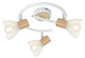 Lampa sufitowa spirala 3X25W E14 biały drewno CHILE 98-61652