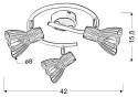 Lampa sufitowa spirala 3X25W E14 biały drewno CHILE 98-61652