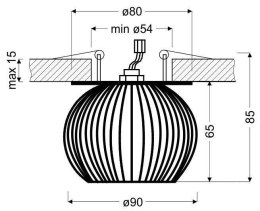 Oprawa stropowa czarno-biała SK-93 2284170