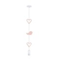 HEART BH LAMPA WISZĄCA 1X20W E27 IQ KIDS RÓŻOWY