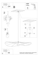 Lampa wisząca ESKOLA 110 CZARNA