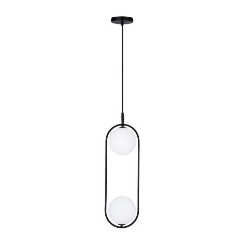 Lampa wisząca podwójna kulka sufitowa mosiądz 2xG9 Cordel 32-73464