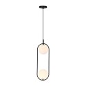 Lampa wisząca podwójna kulka sufitowa mosiądz 2xG9 Cordel 32-73464