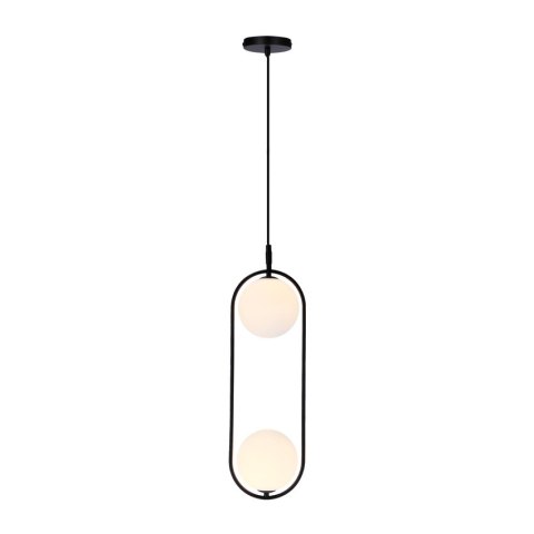 Lampa wisząca podwójna kulka sufitowa mosiądz 2xG9 Cordel 32-73464