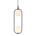 Lampa wisząca podwójna kulka sufitowa mosiądz 2xG9 Cordel 32-73464