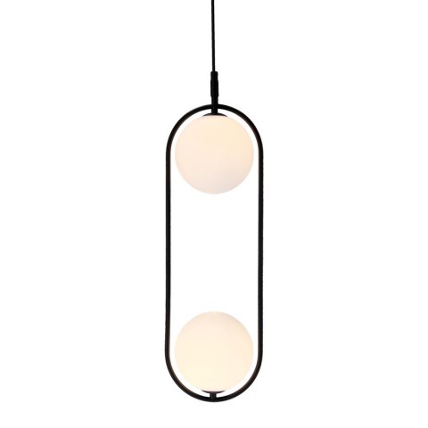 Lampa wisząca podwójna kulka sufitowa mosiądz 2xG9 Cordel 32-73464