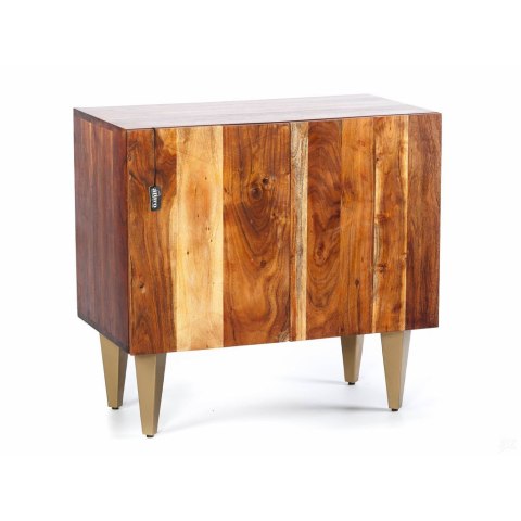 Komoda złota ciemne drewno FENDI_Aluro