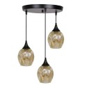 Lampa sufitowa czarno/brązowa talerz 3xE27 Aspa 33-00613