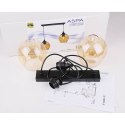 Lampa wisząca szklana czarno/brązowa 2xE27 Aspa 32-00590