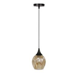 Lampa wisząca szklana czarno/brązowa Aspa 31-00583