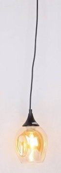 Lampa wisząca szklana czarno/brązowa Aspa 31-00583