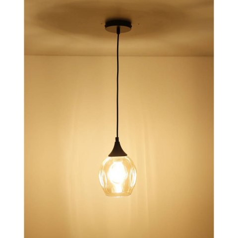 Lampa wisząca szklana czarno/brązowa Aspa 31-00583