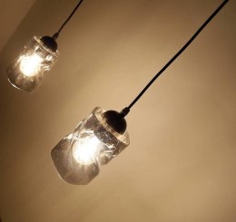 Lampa wisząca czarna/dymiona listwa 2xE27 Felis 32-00132