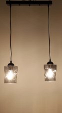 Lampa wisząca czarna/dymiona listwa 2xE27 Felis 32-00132