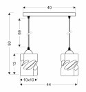 Lampa wisząca czarna/dymiona listwa 2xE27 Felis 32-00132