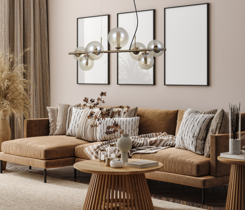 Lampa wisząca do salonu CANELLO PND-406007-7-HBR